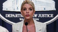 U.S. Attorney General Pam Bondi attends a press conference, as she unveils actions against the state of Maine, which is locked in a dispute with the Trump administration over transgender policy, at the Justice Department in Washington, D.C., U.S., April 16, 2025.