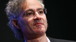 Palantir co-founder and CEO Alex Karp speaks during the Hill & Valley Forum at the US Capitol Visitor Center Auditorium in Washington, DC, on April 30, 2025.