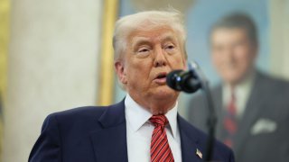 U.S. President Donald Trump speaks during a swearing-in ceremony for the new U.S. ambassador to China, former U.S. Senator David Perdue, at the White House in Washington, D.C., U.S., May 7, 2025.