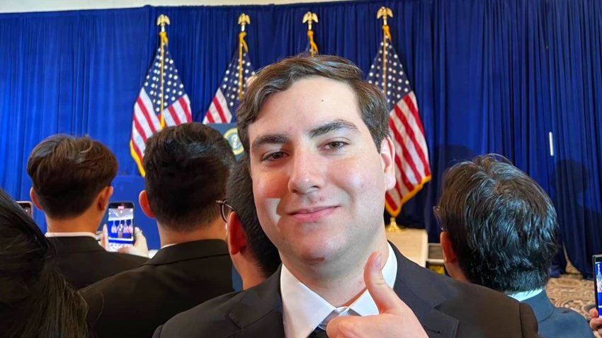 Crypto investor and $TRUMP token holder, Nicholas Pinto, attends gala dinner for contest winners.