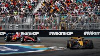 Lando Norris leads the Miami GP