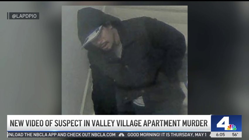 Watch murder suspect breaking into Valley Village Apartment