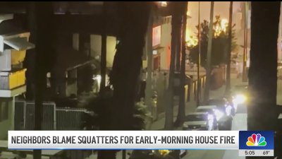Neighbors blame squatters for Hollywood house fire