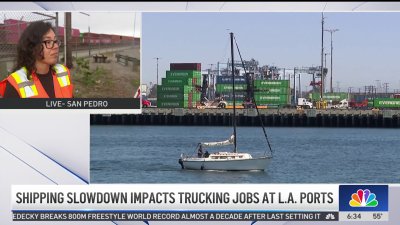 Shipping slowdown impacts trucking jobs at LA ports