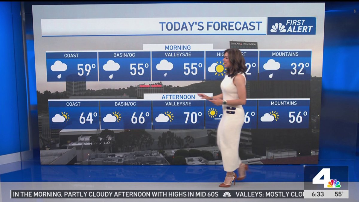 First Alert Forecast: Cool temperatures and clouds – NBC Los Angeles