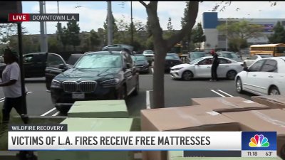 Victims of LA fires receive free mattresses