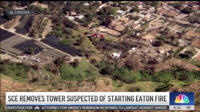 SCE removes tower suspected of starting Eaton Fire