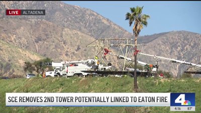 SoCal Edison removes second tower potentially linked to Eaton Fire