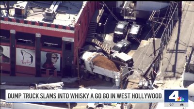 Dump truck crashes into Whisky a Go Go in West Hollywood