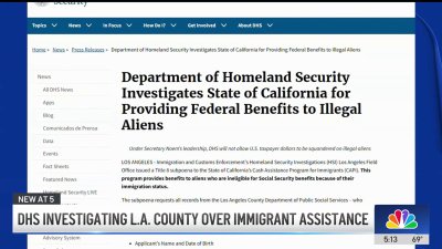 DHS investigates LA County over immigrant assistance
