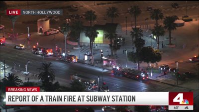 North Hollywood subway station evacuated after report of train fire