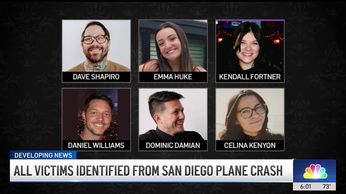 All victims in San Diego plane crash identified – NBC Los Angeles