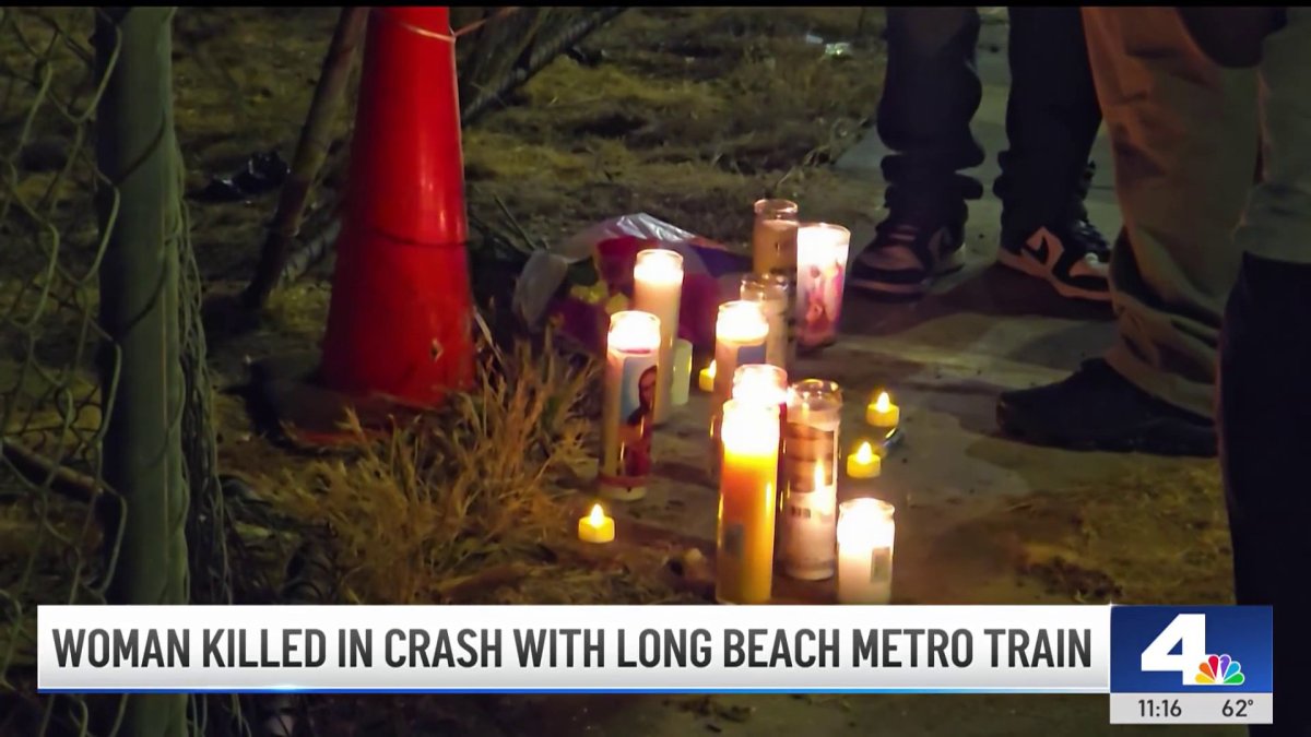 Vigil held for woman killed in crash with Long Beach Metro train – NBC ...