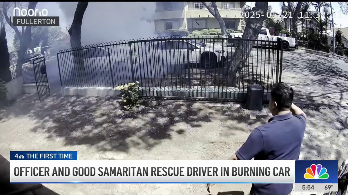 Good Samaritan recounts brave rescue of man from burning car – NBC Los ...