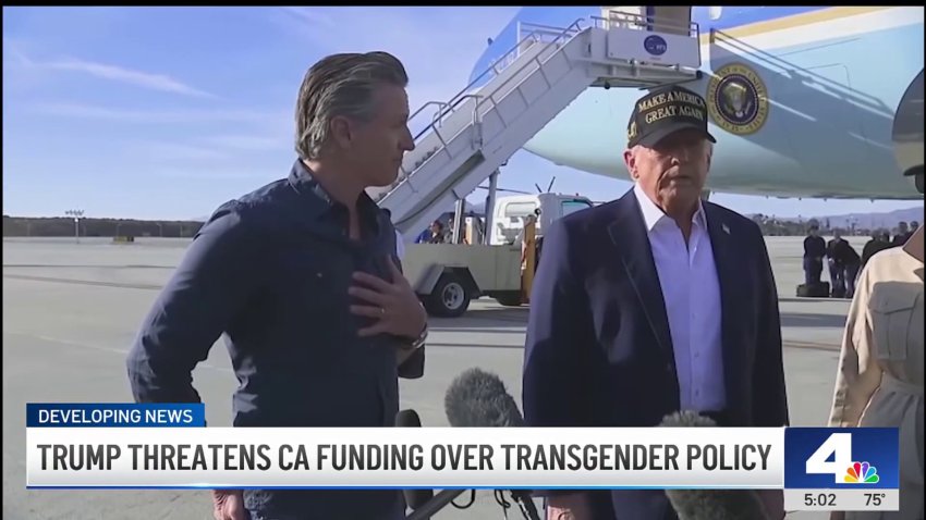 Trump threatens California funding over transgender athlete policy