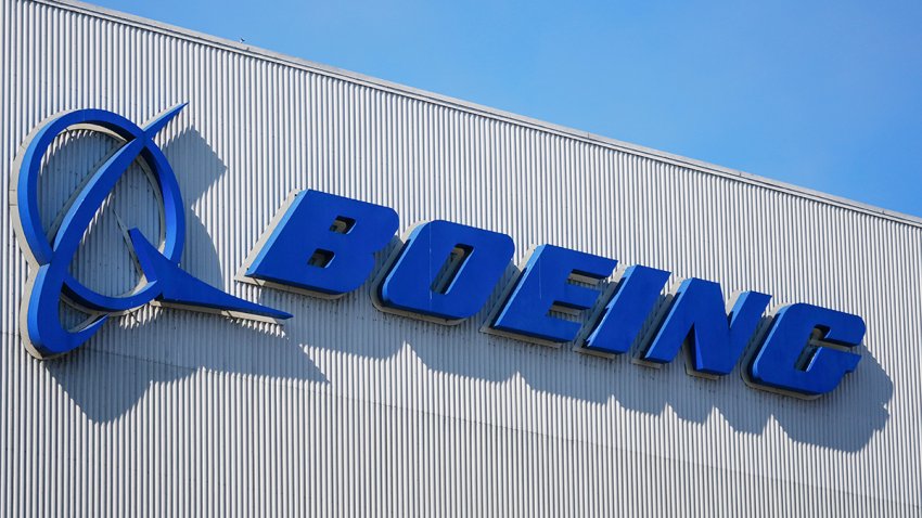 FILE - The Boeing logo is displayed at the company's factory, Sept. 24, 2024, in Renton, Wash.