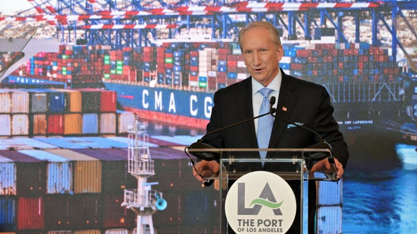 San Pedro, CA – January 31: Port of Los Angeles Executive Director Gene Seroka delivers the ninth annual State of the Port of Los Angeles and outlines the priorities of 2024 in San Pedro on Wednesday, January 10, 2024. (Photo by Brittany Murray/MediaNews Group/Long Beach Press-Telegram via Getty Images)