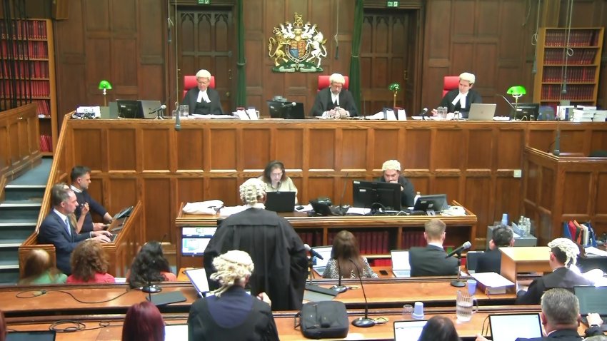 Screen grab taken from PA Video of (left to right) Mr Justice Goss, Lord Justice Holroyde and Mr Justice Bryan during the hearing for Peter Sullivan at the Court of Appeal, London, where his conviction was quashed. Mr Sullivan, has spent 38 years in prison for the murder of florist and part-time barmaid Diane Sindall, 21, who was brutally killed after she left work in Bebington, Merseyside, in August 1986. Picture date: Tuesday May 13, 2025.