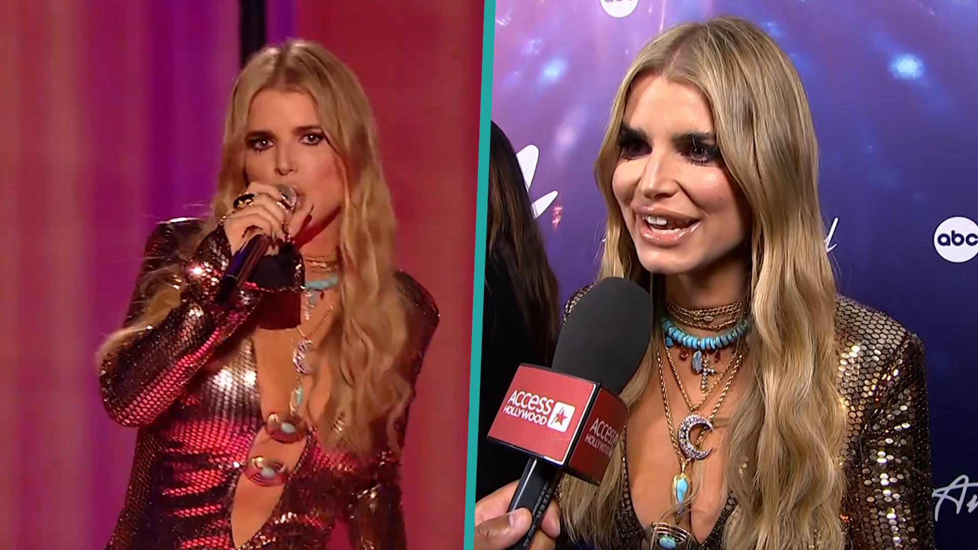Jessica Simpson reacts to performing live on TV for the first time