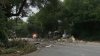 Big rig hauling lumber crashes through 210 Freeway wall in Arcadia