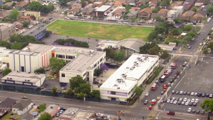 A view of George Washington Carver Middle School in South Los Angeles May 28, 2025.