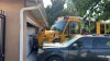 1 hospitalized after school bus crashes into Sherman Oaks home