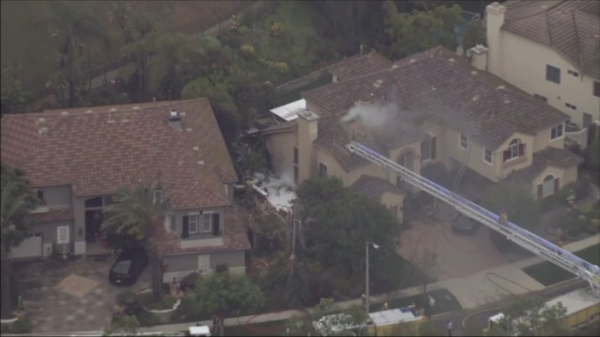 A small plane crashed in a Simi Valley neighborhood on Saturday, May 3, 2025.