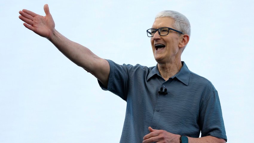 Apple CEO Tim Cook speaks during the Apple Worldwide Developers Conference (WWDC) on June 09, 2025 in Cupertino, California.
