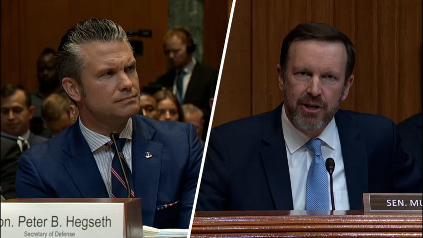 Split of Pete Hegseth and Chris Murphy