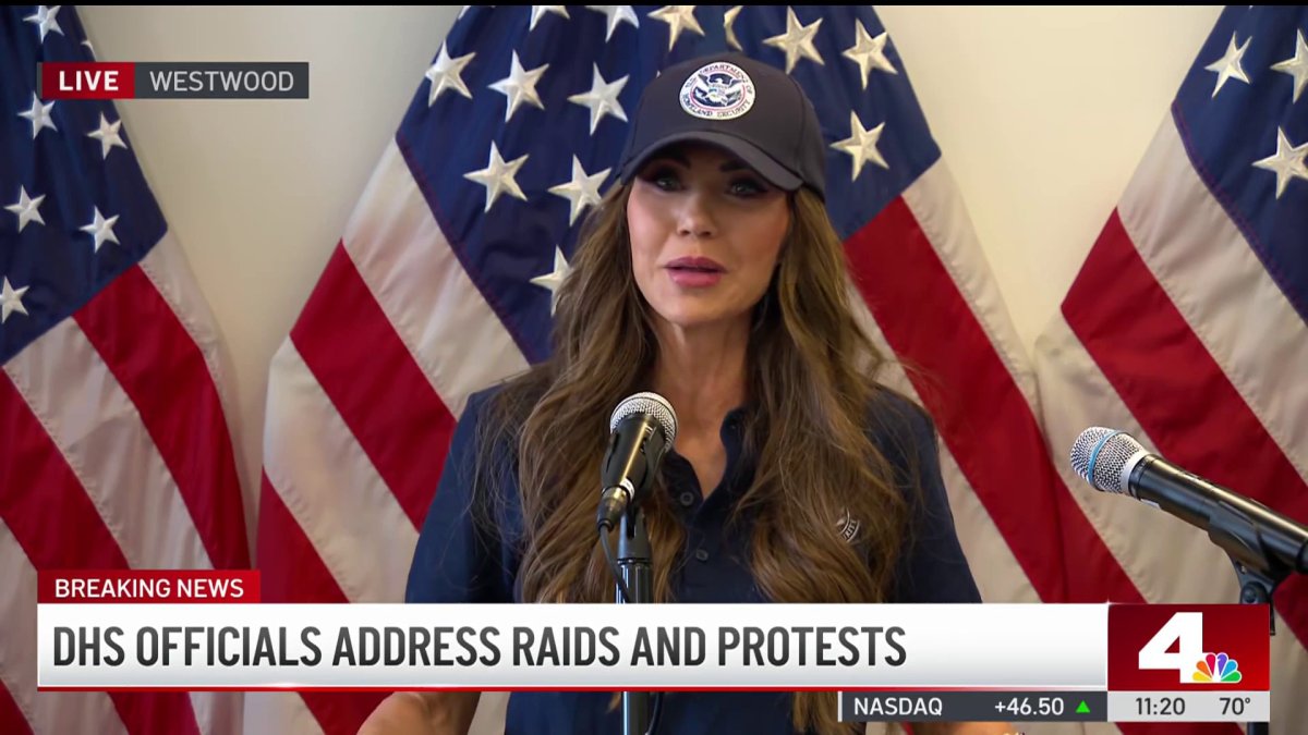 DHS Secretary Noem Declares Military Will Stay, 'Liberate' Los Angeles