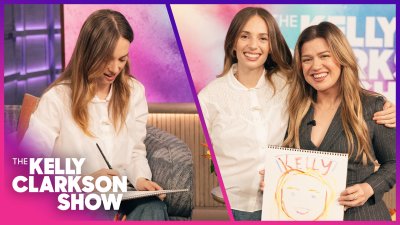 See Maya Hawke speed paint a Kelly Clarkson portrait during interview