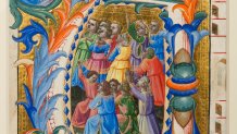 First V: The children of the world that praise the Lord, cut from Antiphonal, around 1430 - 1436