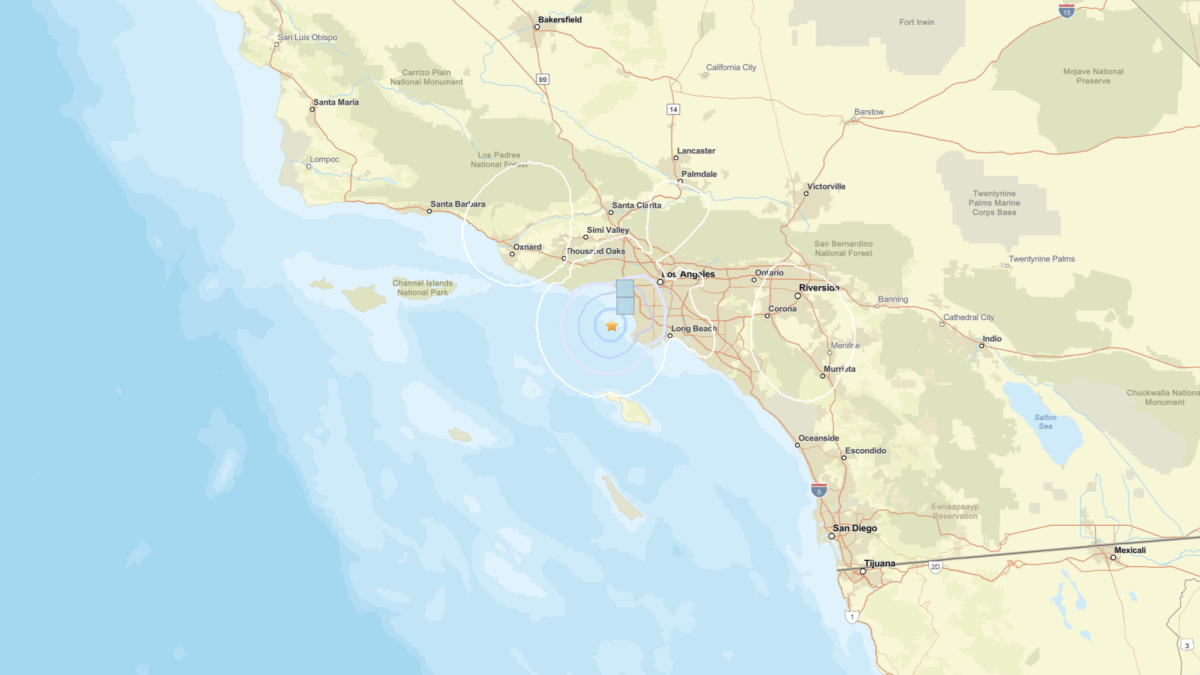 Earthquakes today in los angeles