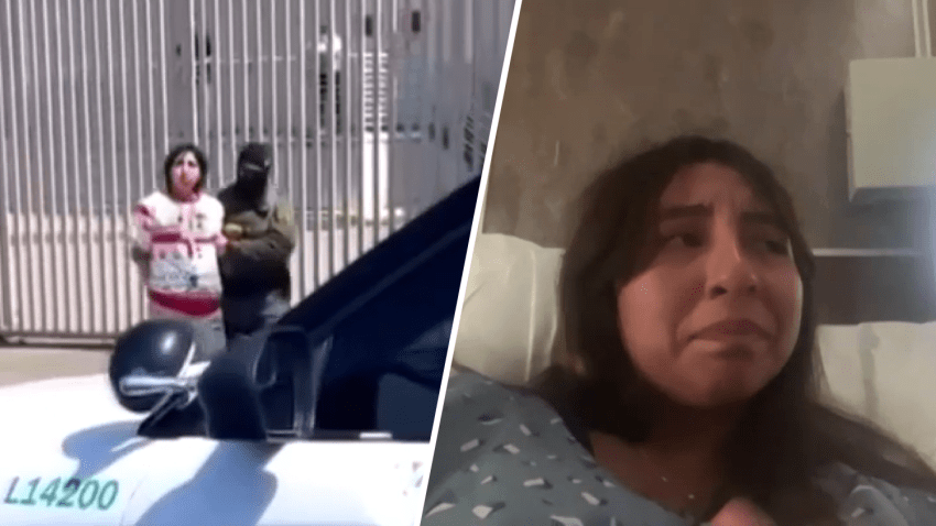 Cary Lopez, who is nine months pregnant, is detained by immigration officers on Monday, June 9, 2025 despite being a U.S. citizen.