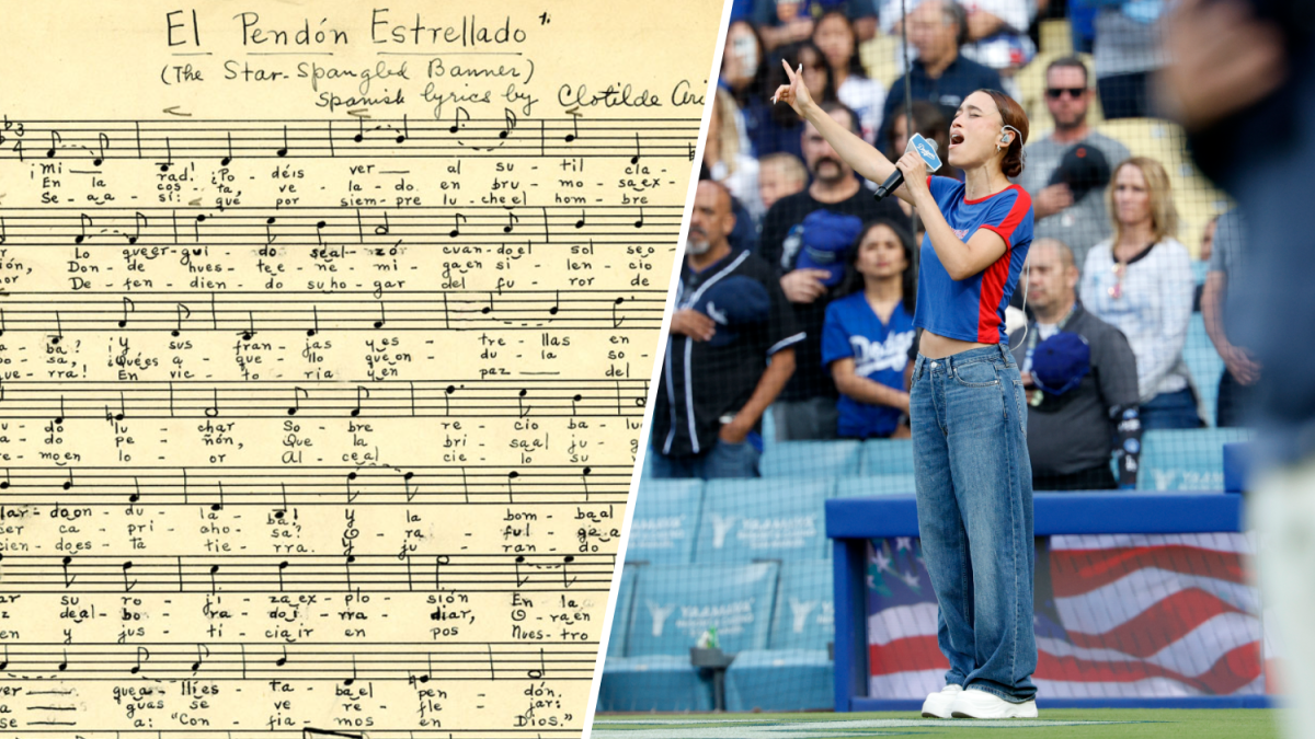 The national anthem performed by Nezza Sunday at Dodger Stadium dates to the 1940s. Here's what to know about El Pendón Estrellado.