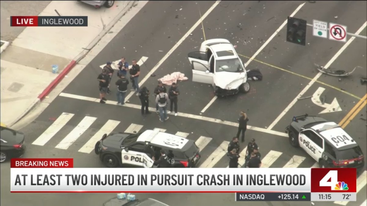 Police pursuit ends in head-on crash in Inglewood – NBC Los Angeles