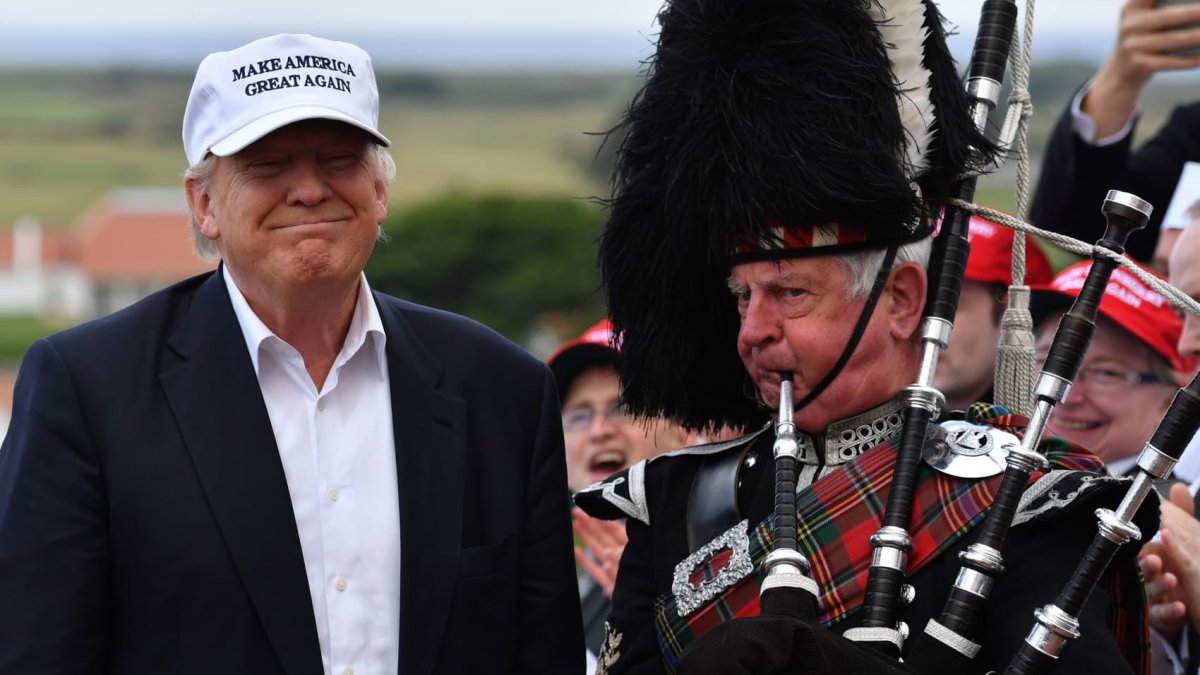 Trump Visits Scotland to Refine U.K. Trade Deal, Open New Golf Course