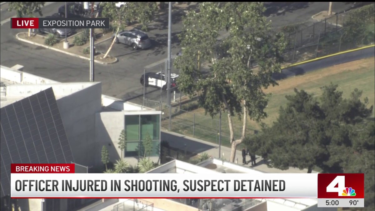 Officer injured in Exposition Park shooting, suspect in custody – NBC ...