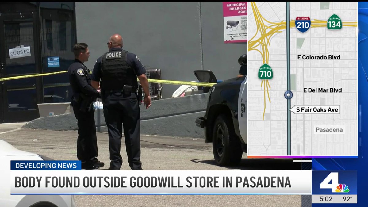 Body found near Goodwill donations in Pasadena – NBC Los Angeles