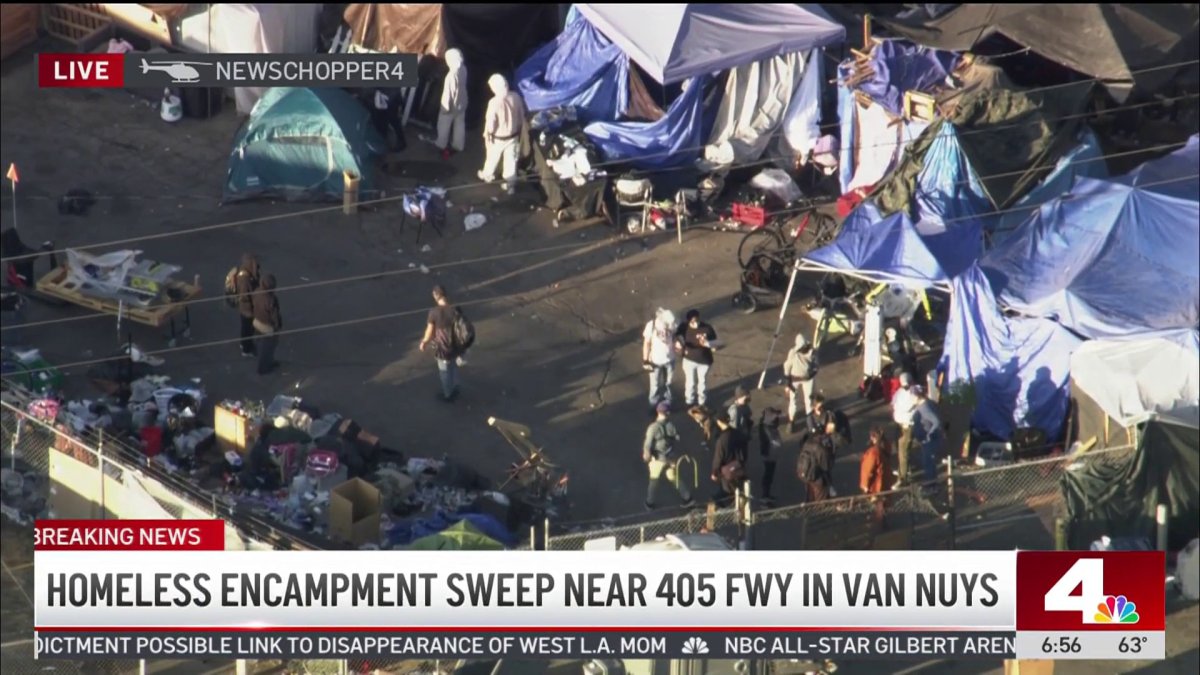 Los Angeles Clears Van Nuys Homeless Encampment, Moves 30+ Into Temporary Housing