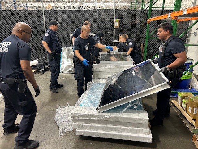Officers at LAX uncover pounds of meth hidden under solar panels