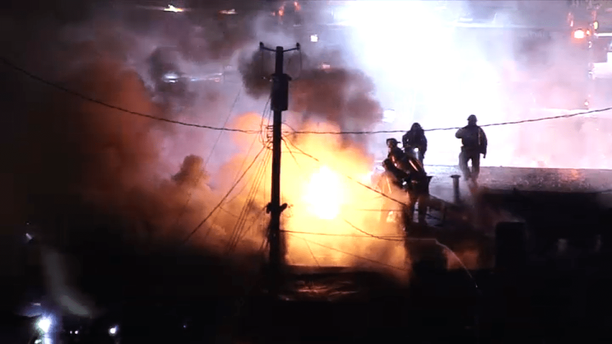 Fire crews battling house fire with active fireworks in Pacoima – NBC Los Angeles