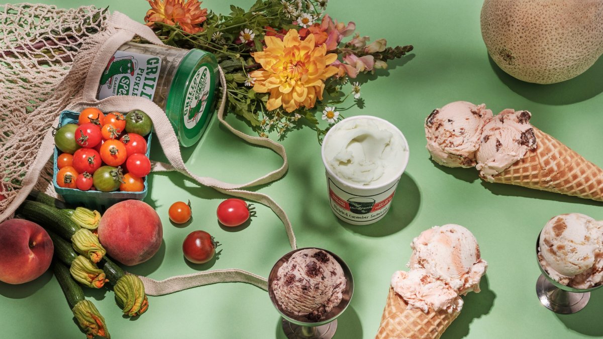 Tomato gelato and pickled cucumber sorbet are the summer desserts we're craving