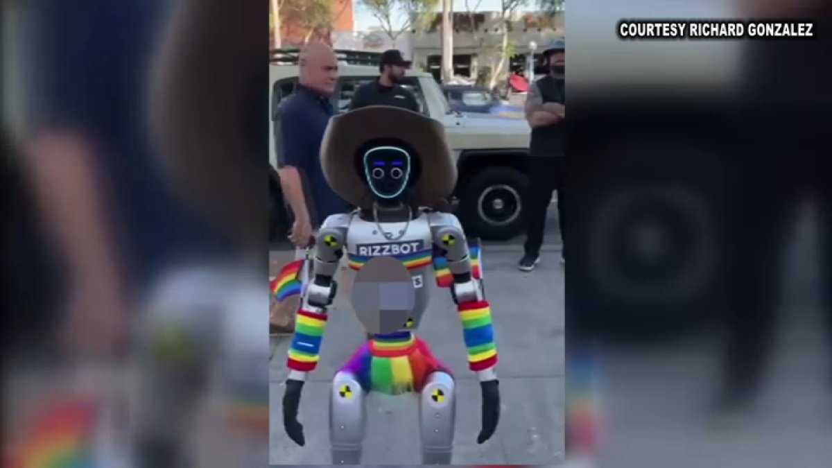 Pride flag-bearing robot spotted in West Hollywood – NBC Los Angeles