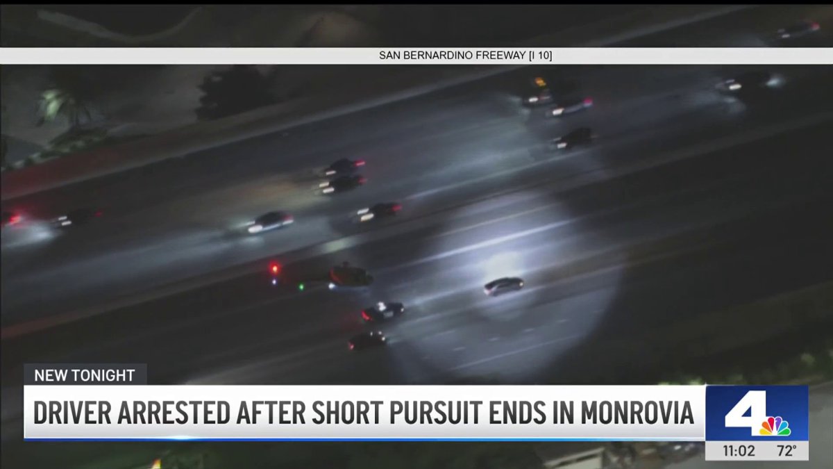 Driver arrested after high-speed chase ends in Monrovia – NBC Los Angeles
