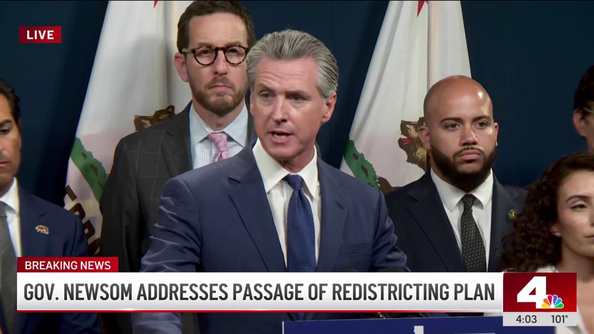 Newsom signs bill on new redistricting maps – NBC Los Angeles