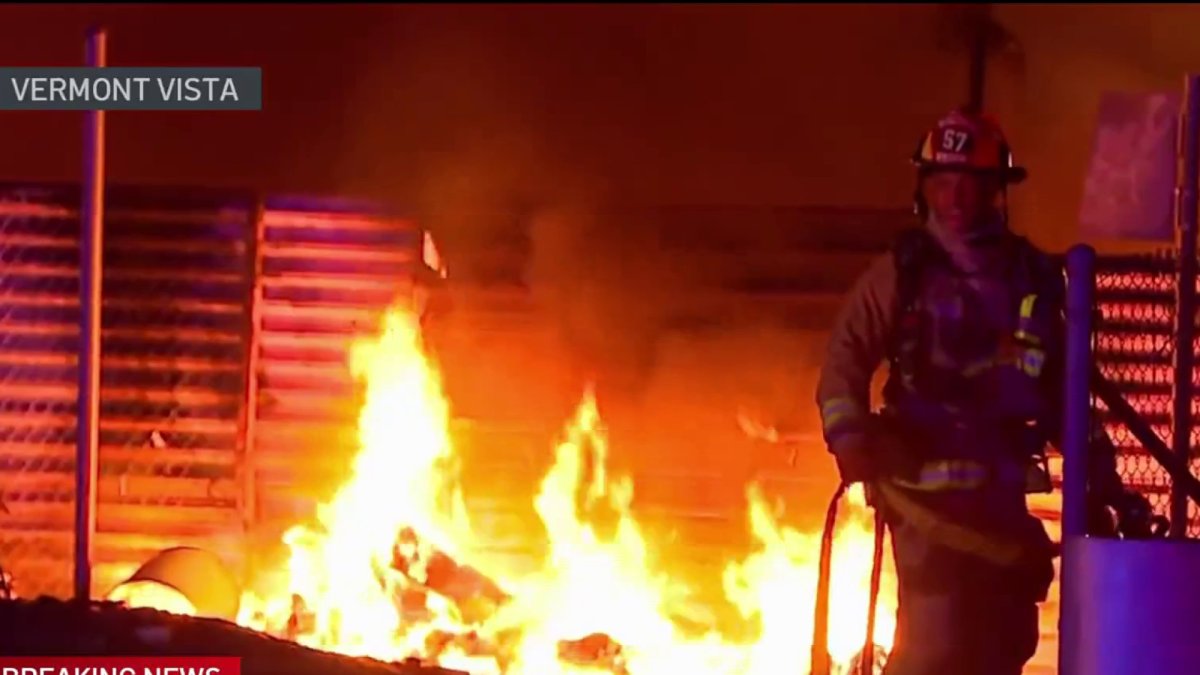 Natural gas trucks catch fire near 105 Freeway – NBC Los Angeles