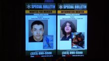 A sheriff's department flyer shows the suspect and victim in a Pico Rivera shooting.