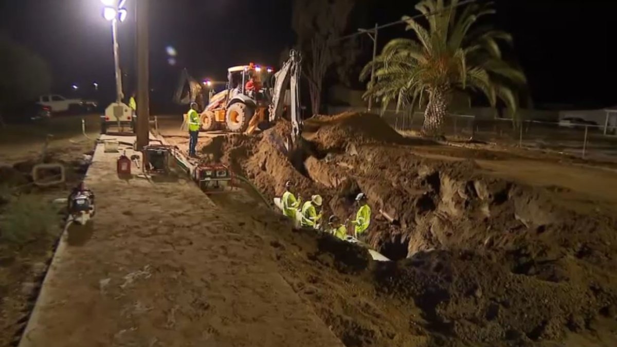 Major water main break floods Grand Terrace neighborhood – NBC Los Angeles