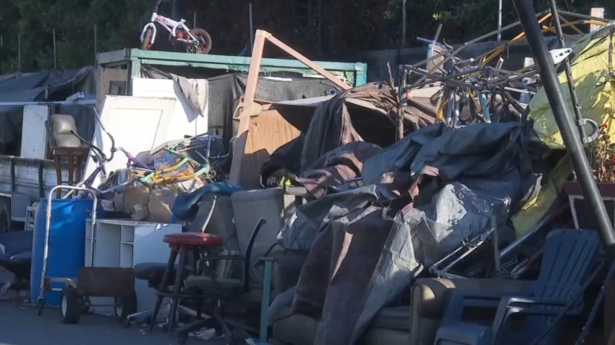 Man pleads for help with trash piles, encampment affecting downtown LA business